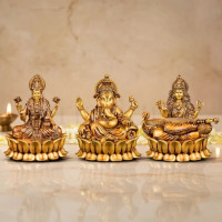Ganpati Laxmi Murti for Home Temple – Divine Prosperity