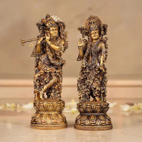 The Radha Krishna idol is a beautiful symbol of divine love.