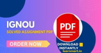 IGNOU Solved Assignment Pdf Format