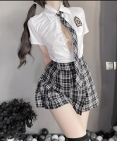 Maid's Secret Invitation - Pure White Lace Apron + Black Suspender, Perfectly Reproducing Heart-Pounding Scenes