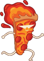 Pizza on fire